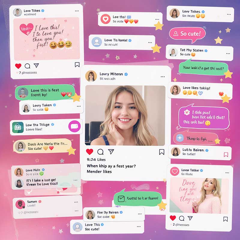 A collage of Instagram notifications