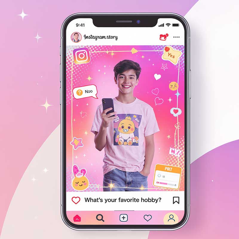 Instagram Story with creative effects
