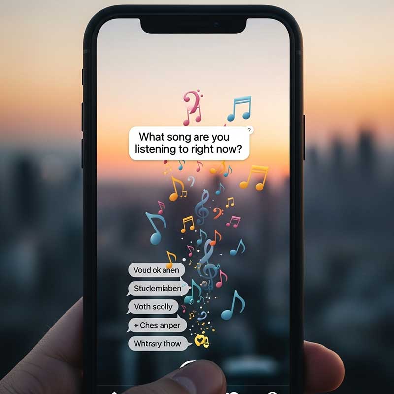 Instagram story with a question sticker