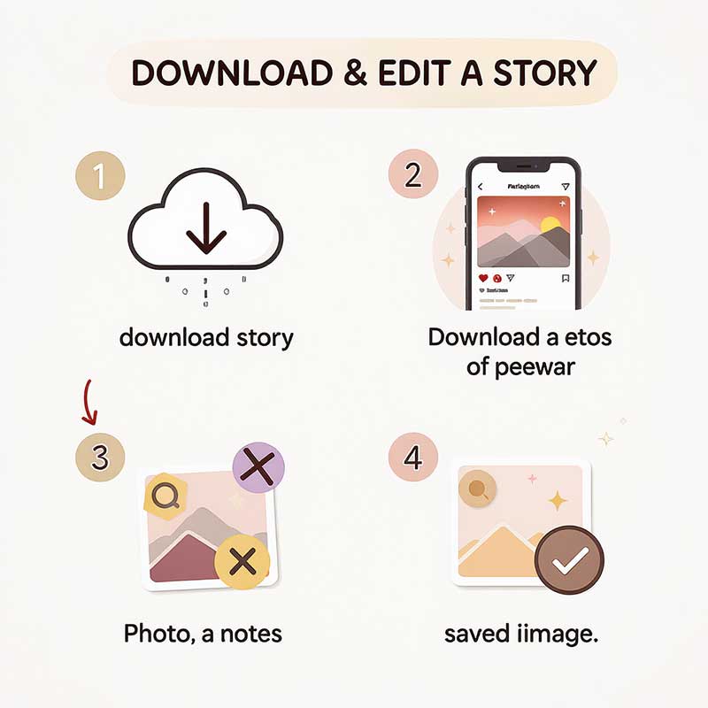 simple infographic showing the process