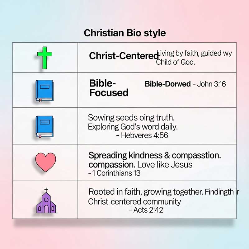 Christian Bio Styles & Examples