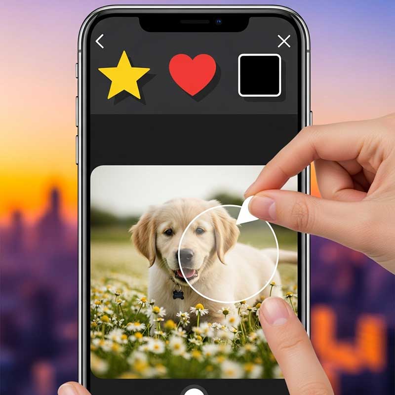 Using Instagram’s Built-in Stickers & Shapes