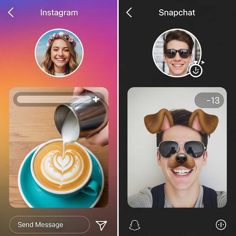 Comparing Instagram with Snapchat
