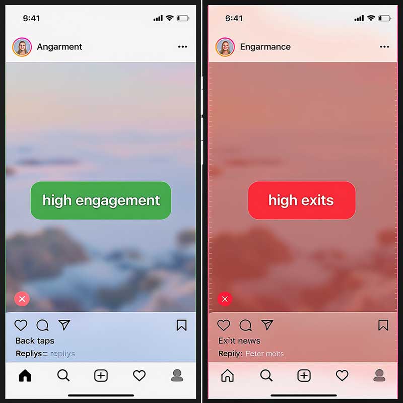 Instagram Stories side by side