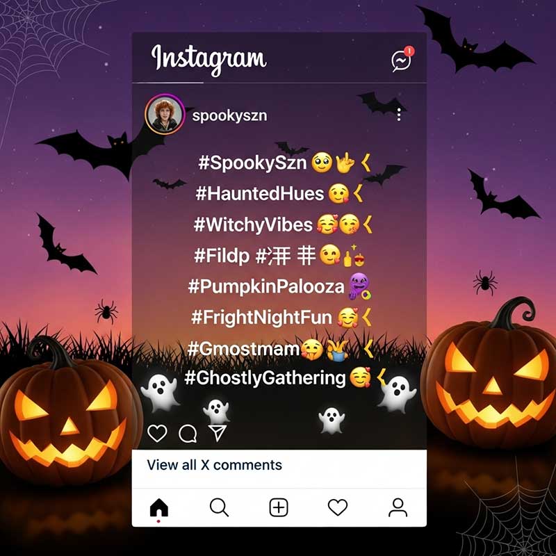 Best Hashtags & Emoji Combos for Halloween Bio