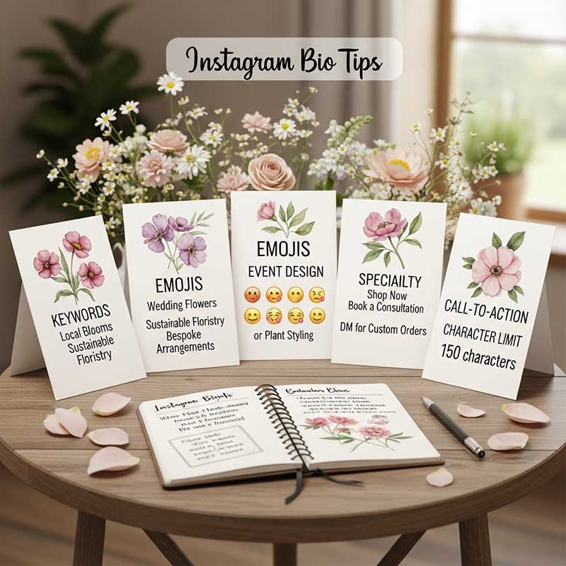 Instagram bio tips for florists