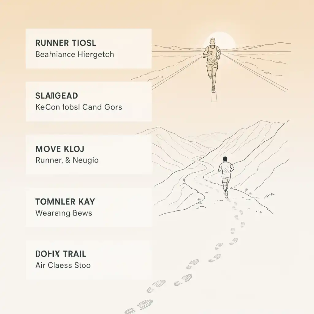 Aesthetic Instagram bio ideas for runners showing elegant and inspirational running-themed bios with nature and mindfulness focus
