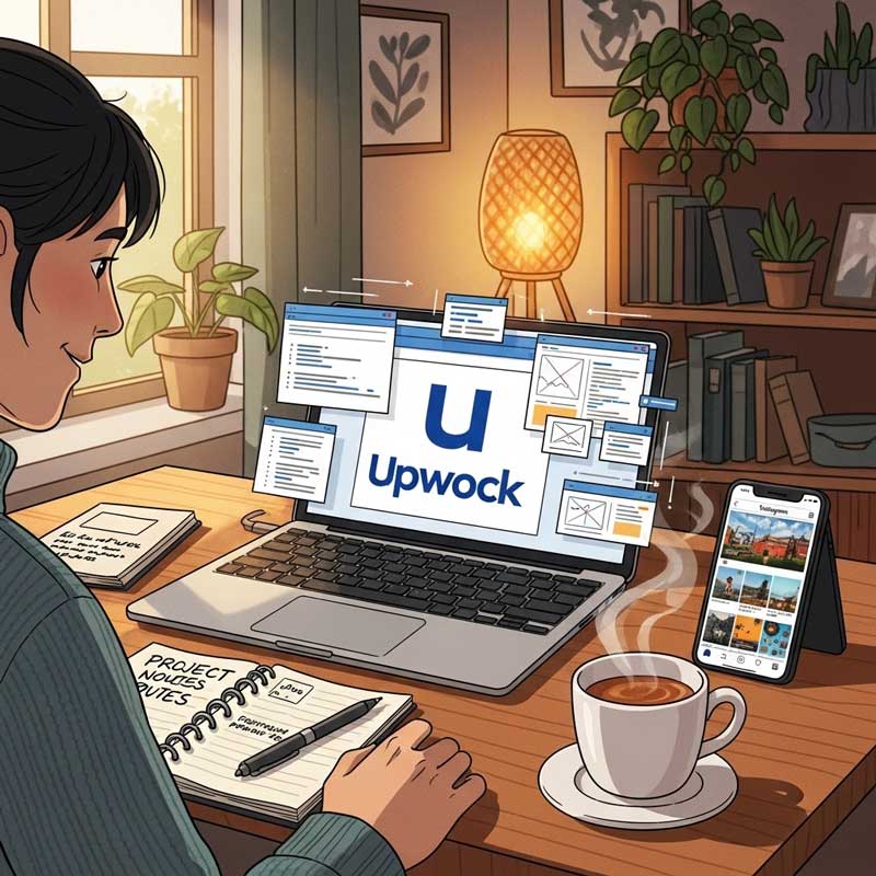 Web Designer Bio for Upwork on Instagram