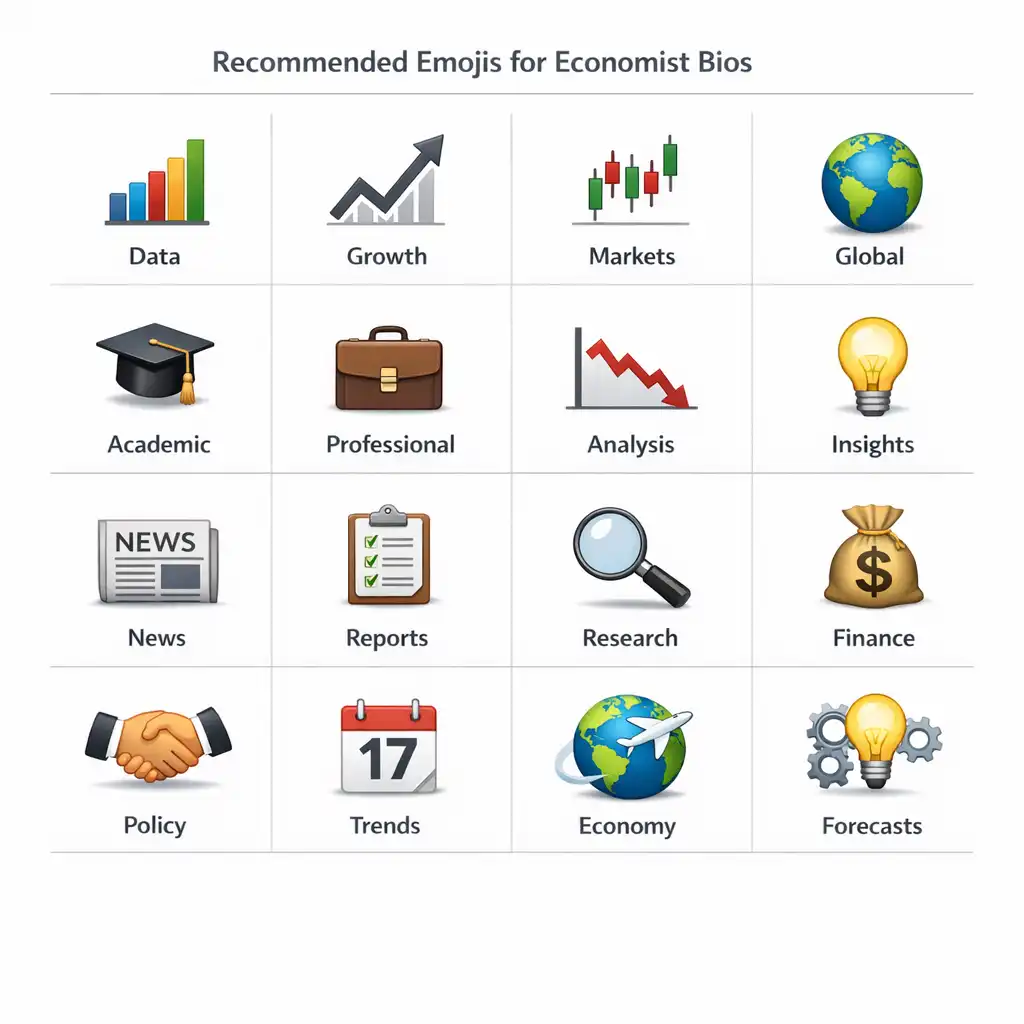 Best emoji choices for economist Instagram bios with meanings