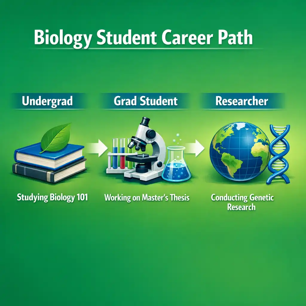 Instagram bio examples for biology students showing academic journey research focus and career goals