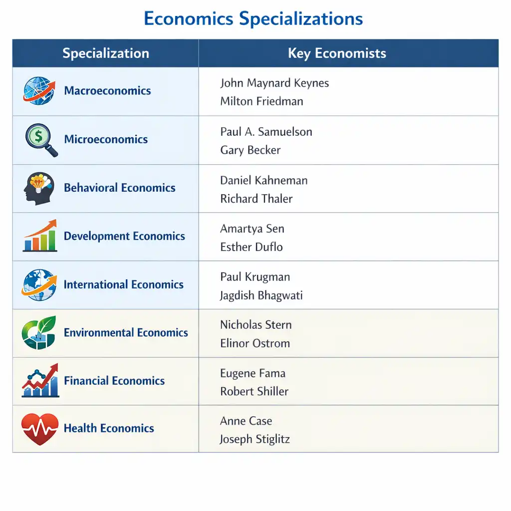 Instagram bio examples organized by economics specialization