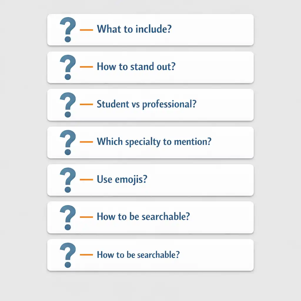 Frequently asked questions about writing Instagram bios for mechanical engineers including what to include and how to showcase engineering expertise