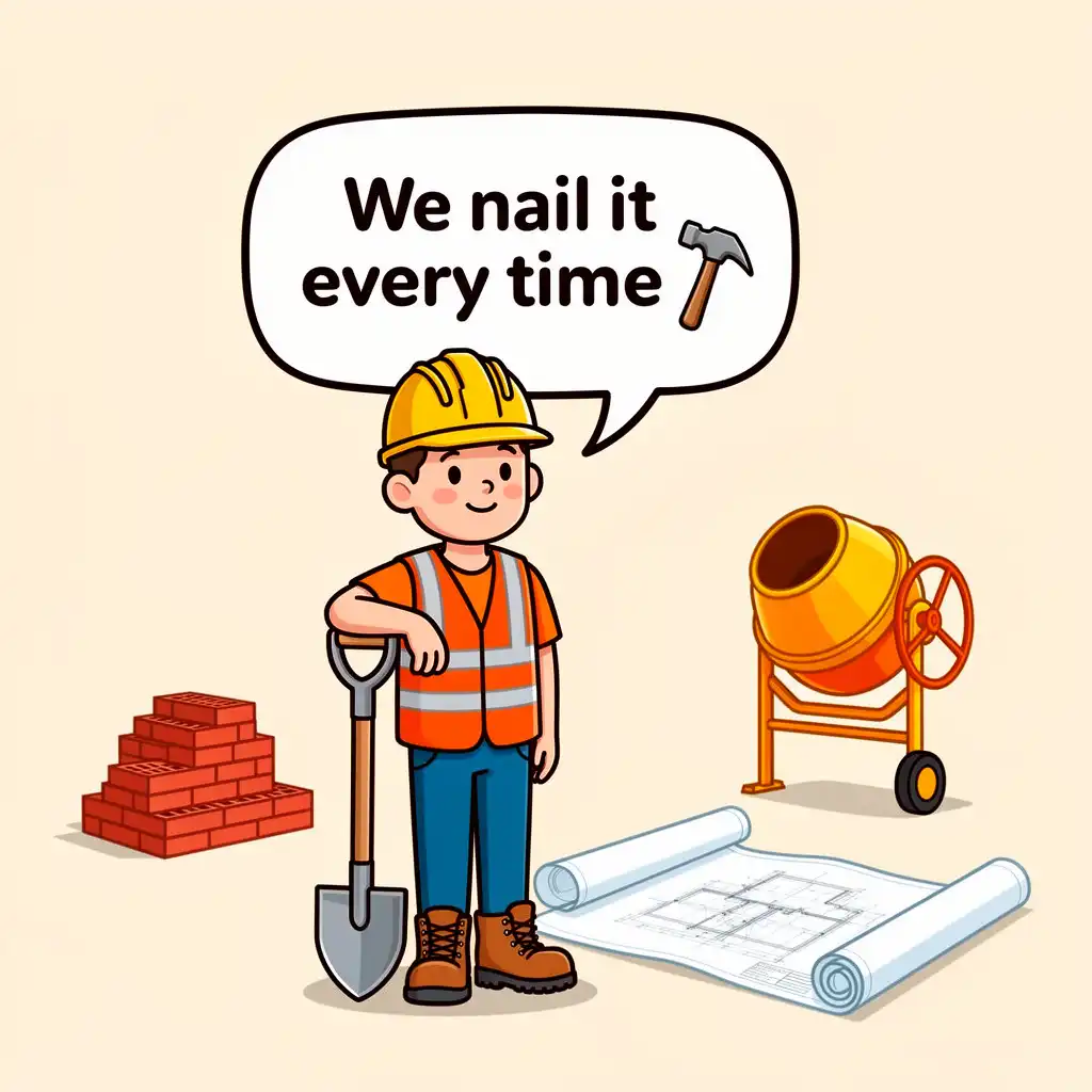 Funny Instagram bio ideas for construction companies showing humorous construction-themed wordplay and puns